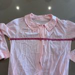 VINTAGE MERVILLE HOUSE DRESS DAY ROBE DUSTER PINK APPLIQUÉ COLLAR SIZE M Size M Photo 7