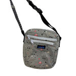KAVU  Wallop Crossbody Bag Purse Grey Multi Canvas Geometric Zip Pockets Rope Photo 0