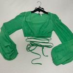 Princess Polly longsleeve wrap crop top Photo 1