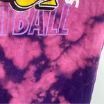 Los Angeles Lakers Custom Bleach Splatter Off The Shoulder Shirt Size Medium Purple Photo 3