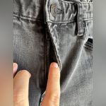 GAP Black Acid Wash Straight 26 Petite Jeans Raw Hem Ankle Gray Size undefined Photo 3