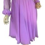 VINTAGE 1960'S JACK BRYAN BY DUPUIS ORCHID PURPLE CHIFFON BEADED COCKTAIL DRESS Photo 9