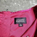 Adrianna Papell  Magenta Lace Short Bell Sleeve Dress Photo 6