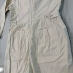 Madewell  Long Sleeved Utility Coveralls Women’s Medium Ivory Slim Tapered Leg Photo 10