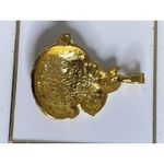 Vintage Bergdorf Goodman Enamel Bunny Easter Egg Pendant Goldtone 1995 BG Photo 4