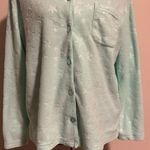 PINK - Victoria's Secret EUC Pink Blue Star Design Fuzzy Sleep Shirt Long Sleeve with Pocket size medium Photo 3