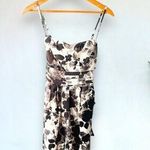 Eliza J  Silky Floral Print Dress Black & White Womens Small Photo 0