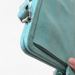 1950s Vintage Robin’s Egg Blue Leather Clutch Purse Mid Photo 13