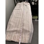 Splendid Collection Peach & Beige Sleeveless Drawstring Maxi Sundress Dress S Photo 9