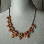 J.Crew  Peach Floral  Fashion Statement Necklace Photo 3