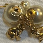 Christian Dior Dior Tribales Earrings Gold-Finish Metal and White Resin Pearls Photo 7