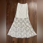 Kish Vintage Y2K Layering Lace Maxi Skirt Feminine Fairy Coquette Ethereal White Photo 1