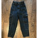 Urban Outfitters BDG Relaxed Skate Cargo Jeans Womens 26 Black Straight Skater Photo 0