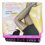 Spanx Star Power Center-Stage Double Diamond Stripe Shaping Tights Black Size C Photo 4