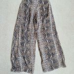 Ralph Lauren Purple Label Python Print Silk Chiffon Palazzo Pants Womens 4 NWT Brown Photo 5