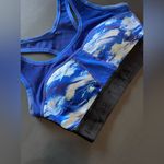 Versace  Italia 19v69 Royal Blue Printed Women’s Sports Bra Top Padded Sz M EUC Photo 1