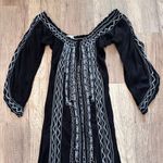 Poupette St. Barth Women's Embroidered Off-the-Shoulder Midi Dress Black Medium Photo 7