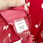 Modcloth [] It's A Wrap Red Cherry Heart Print Ruffle Faux Wrap Midi Skirt Sz 12 Photo 9