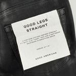Good American  Jeans SZ 4/27 Good Legs 27.5” Straight Coated High Rise Black NWT Photo 7