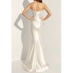 TINA HOLLY COUTURE TK151W Corset Long Mermaid Satin
Gown, Off White, AU10/US6 White Size 6 Photo 3