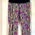 Betsey Johnson Performance Floral Stretch Cropped Leggings Size M Photo 3