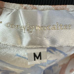 Corey Lynn Calter Antrhopologie Midi Slip Skirt Colorful Size Medium Satin Slit Blue Photo 4