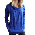 Athleta Blue Batwing Hoodie Women’s Sweatshirt, Sz Small Photo 1