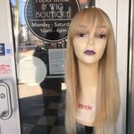 27/613 Blonde wig human hair bangs Long 2020 Photo 5