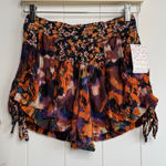 Free People  shorts print spring summer casual beach lounge pull on XS Photo 0