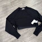 Treasure & Bond  Black Cropped Sweatshirt Photo 5
