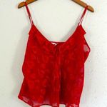 secret treasures 🦋 Red Heart Lingerie Camisole Sheer Heart Top XL Photo 0