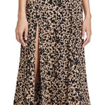 Reformation Plus Zoe Leopard Print Crepe Midi Skirt Sz 22 Photo 0