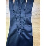 Vintage Ladies Black Gloves Detail Ruching Size S Photo 6