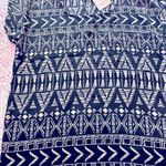 Pink Rose Black and White Geometric Patterned Top Photo 2