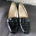 PETER KAISER Shiny Black Flats Size 9 “plus” Photo 0