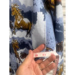 Blair  Cardigan Jacket Blue Brown Horse Print Size Small Photo 3