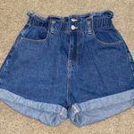 High Waisted Jean Short Blue Size L Photo 0