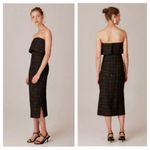C/MEO COLLECTIVE Black Strapless Side Slit Plaid Refresh Cocktail Dress Size M Photo 10