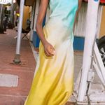 ZARA Asymmetrical Satin Effect Tie Dye Dress Photo 0