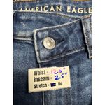American Eagle Denim‎ Shorts High Waisted Distressed Cuffed Dark Wash Size 00 Blue Photo 10