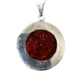 Amber Gemstone Pendant ā 925 Sterling Silver Setting, Natural Baltic Amber Jewel Photo 11