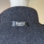 Vintage Fathi Due Paris Pure Cashmere Coatigan S/M Gray Fur Cuff Long Maxi Coat Photo 9