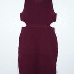 Tart Collections Purple Ribbed Bodycon Cutout Mini Dress Size Medium Photo 0