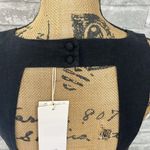 Mango MNG Black Open Back Linen Dress Photo 4