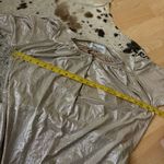 Sabina Musayev‎ Gold Metallic Shimmery Foil Oversized Dress Size Extra Small Silver Photo 10