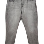  Gray Jeans Size 12 Loft The Girlfriend Gray Distressed Jeans Photo 0