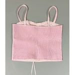 Pink Pastel Lace Corset Coquette Tank Top Shirt Blouse Size S 🎀 Photo 2