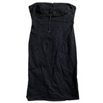 Flavio Castellani Black Lace Up Corset Strapless Bustier dress Italian SZ 42 Black Photo 9