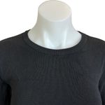 LIONESS  Black Ruched Drawstring Bodycon Stretch Knit Long Sleeve Mini Dress Sz S Photo 9