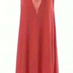 BCBGMAXAZRIA  Alie Red Sleeveless A Line Dress With Lace Insert Photo 1